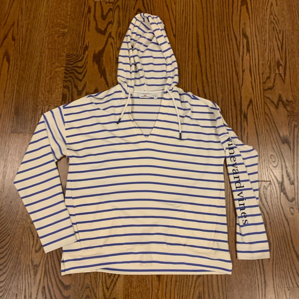 Vineyard Vines Stripe Long Sleeve Hooded Top